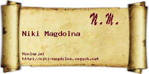Niki Magdolna névjegykártya